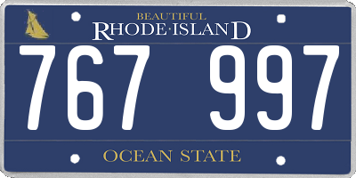 RI license plate 767997