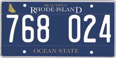 RI license plate 768024
