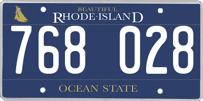 RI license plate 768028