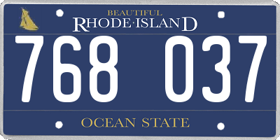 RI license plate 768037
