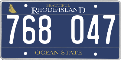 RI license plate 768047