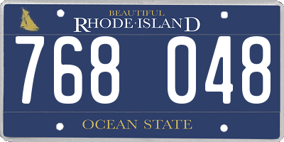 RI license plate 768048