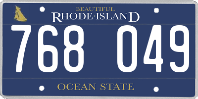 RI license plate 768049