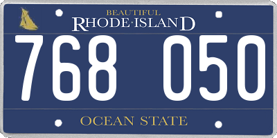 RI license plate 768050