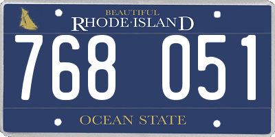 RI license plate 768051