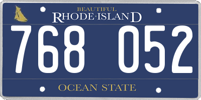 RI license plate 768052