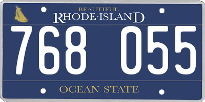 RI license plate 768055