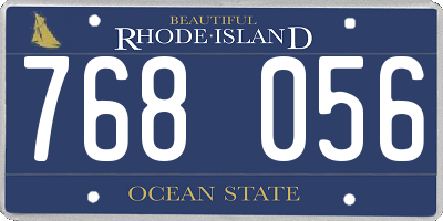 RI license plate 768056