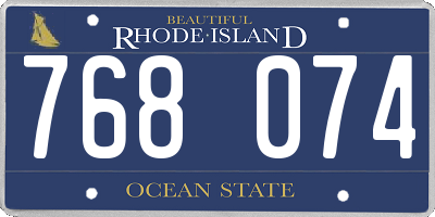RI license plate 768074