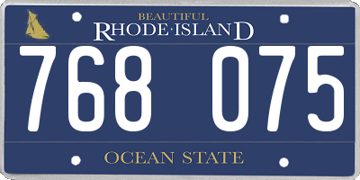 RI license plate 768075
