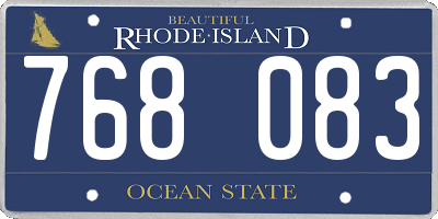 RI license plate 768083