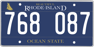 RI license plate 768087