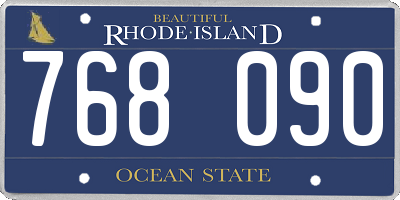 RI license plate 768090
