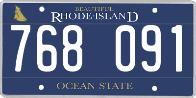 RI license plate 768091