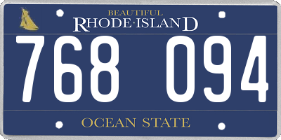 RI license plate 768094