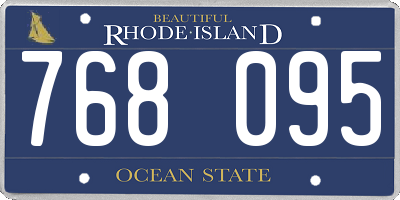 RI license plate 768095