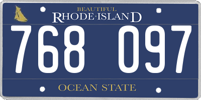 RI license plate 768097