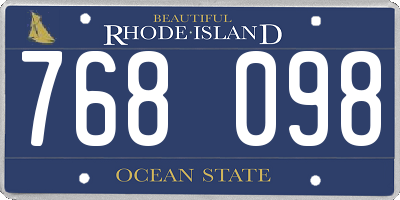 RI license plate 768098
