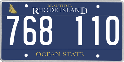 RI license plate 768110