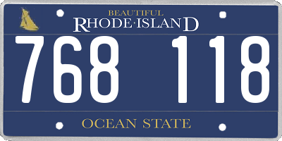 RI license plate 768118