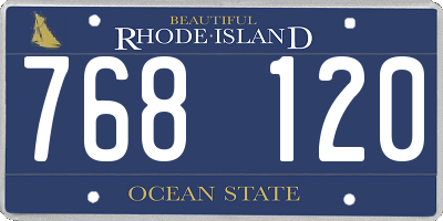 RI license plate 768120
