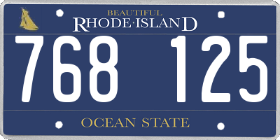 RI license plate 768125