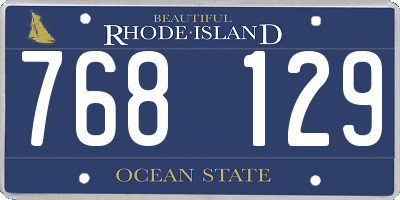RI license plate 768129