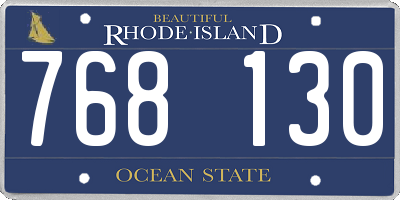 RI license plate 768130