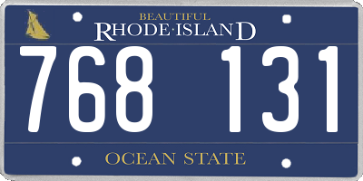 RI license plate 768131