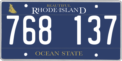 RI license plate 768137