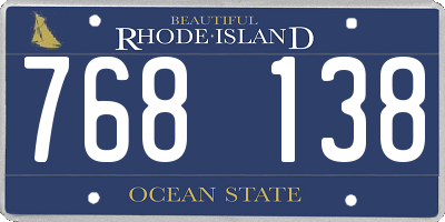 RI license plate 768138