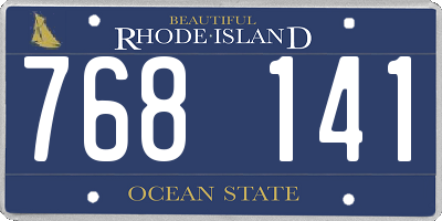 RI license plate 768141