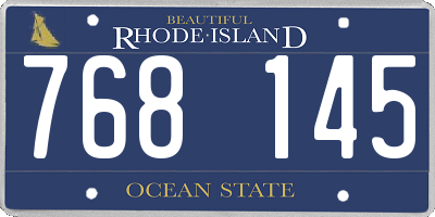 RI license plate 768145