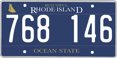 RI license plate 768146