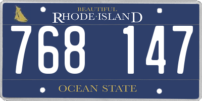 RI license plate 768147