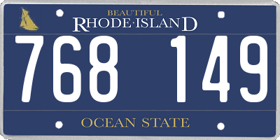 RI license plate 768149