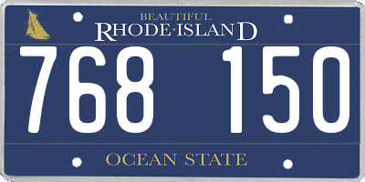RI license plate 768150