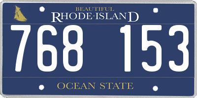 RI license plate 768153
