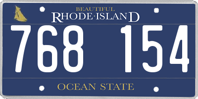 RI license plate 768154
