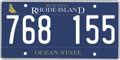 RI license plate 768155