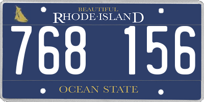 RI license plate 768156