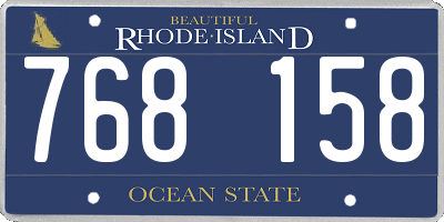 RI license plate 768158