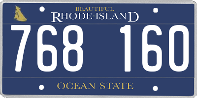 RI license plate 768160