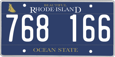 RI license plate 768166