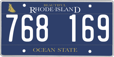RI license plate 768169