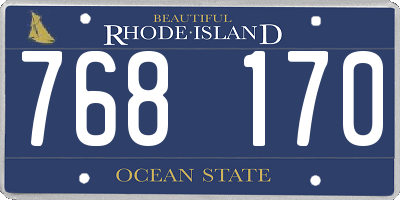 RI license plate 768170