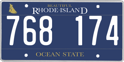 RI license plate 768174