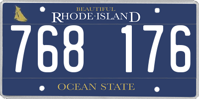 RI license plate 768176