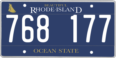 RI license plate 768177