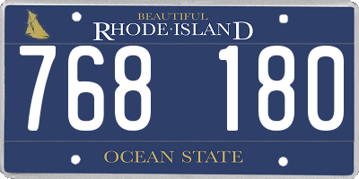 RI license plate 768180